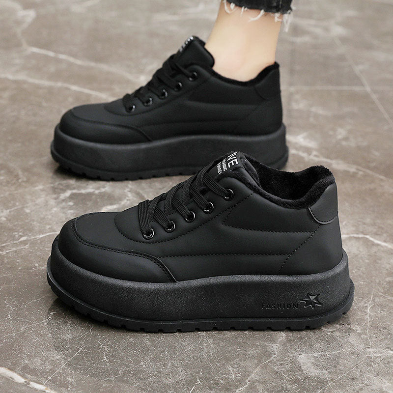 Damen Plateau Sneakers mit Innenfutter und rutschfester Sohle EB