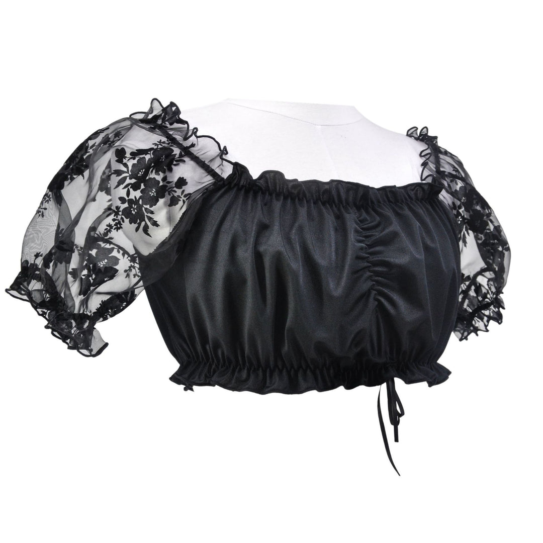 Damen nan traditionelles Dirndlkleid mit feiner Spitzenbluse figurbetontem Mieder und eleganter Schürze EB