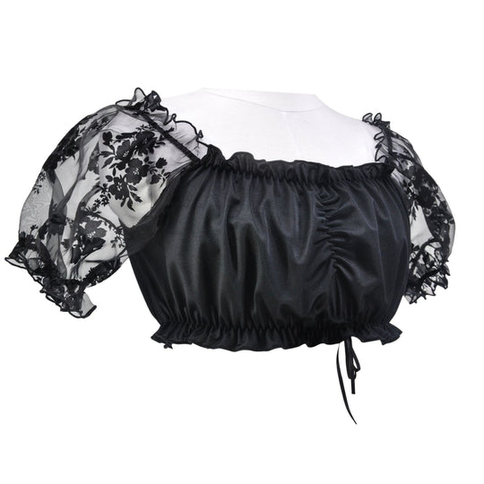 Damen nan traditionelles Dirndlkleid mit feiner Spitzenbluse figurbetontem Mieder und eleganter Schürze EB