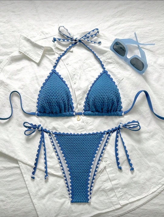Damen Triangel-Bikini mit Volants EB