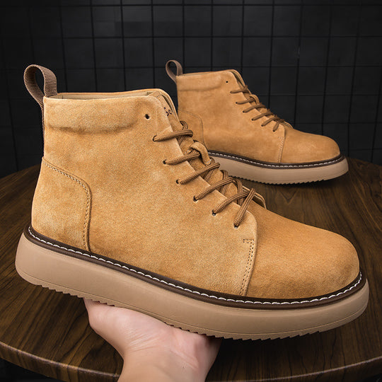 Damen Schnürboots aus hochwertigem Wildleder mit rutschfester Sohle EB