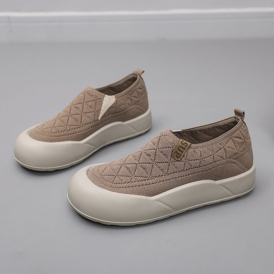 Damen Bequeme Freizeitschuhe mit flexiblem Strick-Obermaterial EB