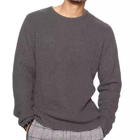 Herren Strukturierter Pullover mit Rundhalsausschnitt EB