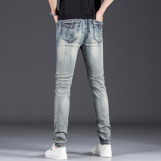 Herren elegante Slim Fit Jeans im zeitgemäßen Used-Look EB