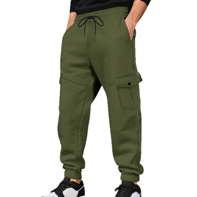 Herren Funktionale Cargo-Jogginghose mit Tunnelzug, Sicherheits-Flap-Taschen und elastischem Knöchelbündchen EB