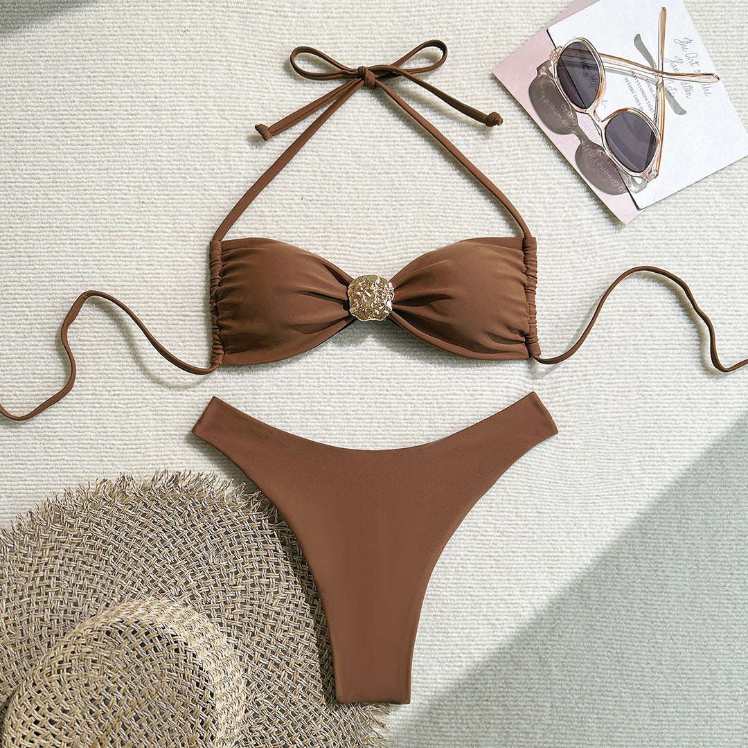 Damen Glamouröser Monokini mit modischen Cut-Outs EB
