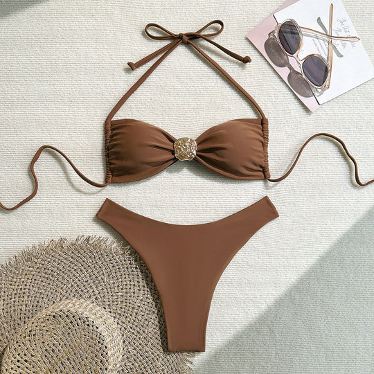 Damen Glamouröser Monokini mit modischen Cut-Outs EB