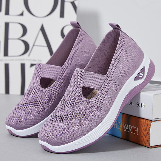 Damen nan leichte gestrickte Slipper mit orthopädischer Komfortsohle EB