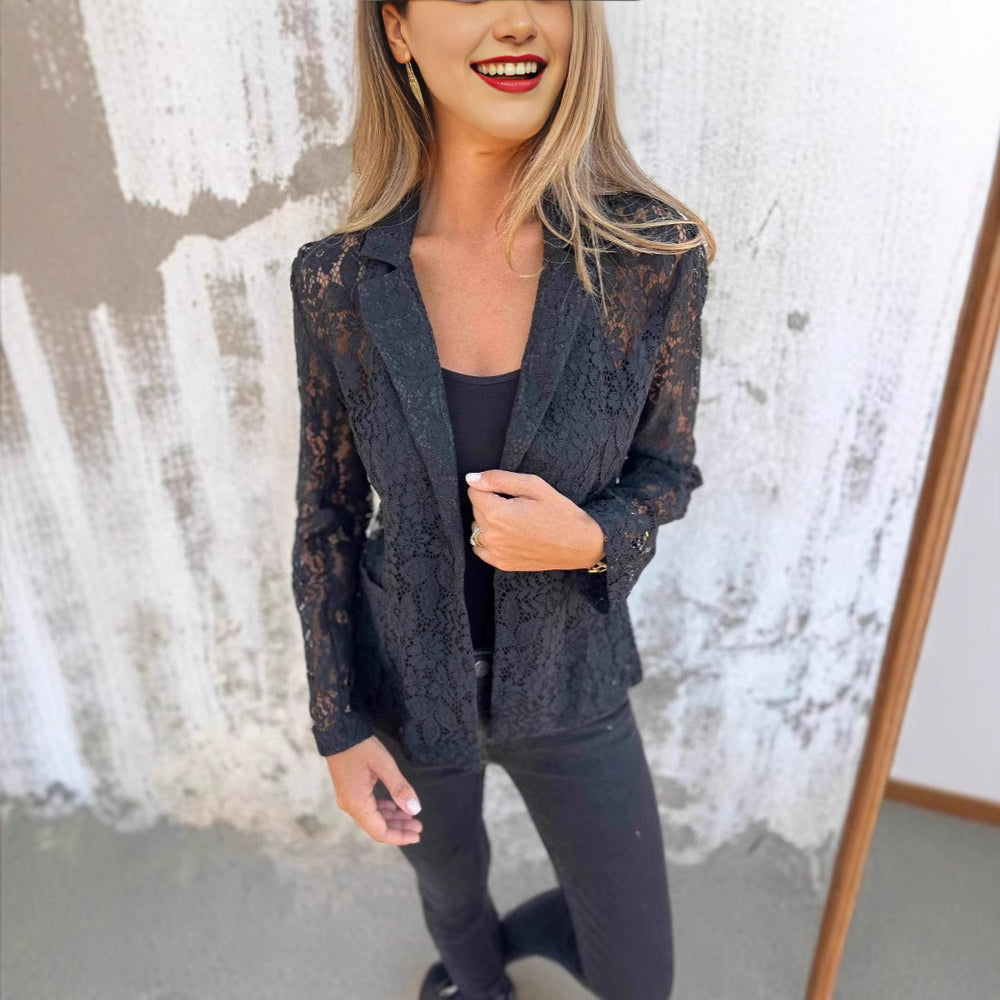 Damen elegante Spitzenblazer EB