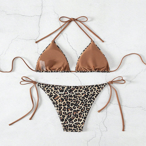 Damen Triangel-Bikini mit aufregendem Animal-Print EB