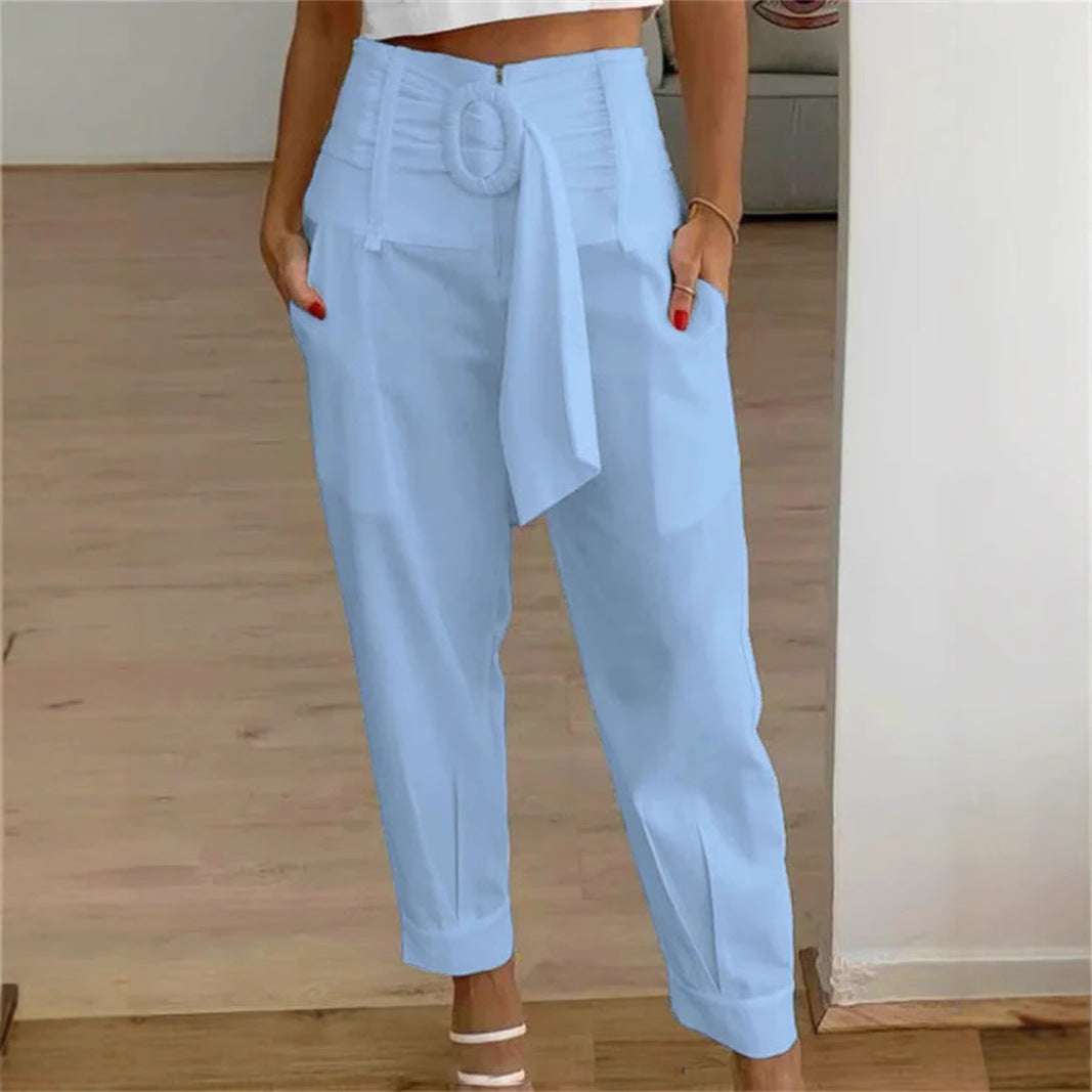 Damen Modische Culotte mit eleganter Schleifenoption EB
