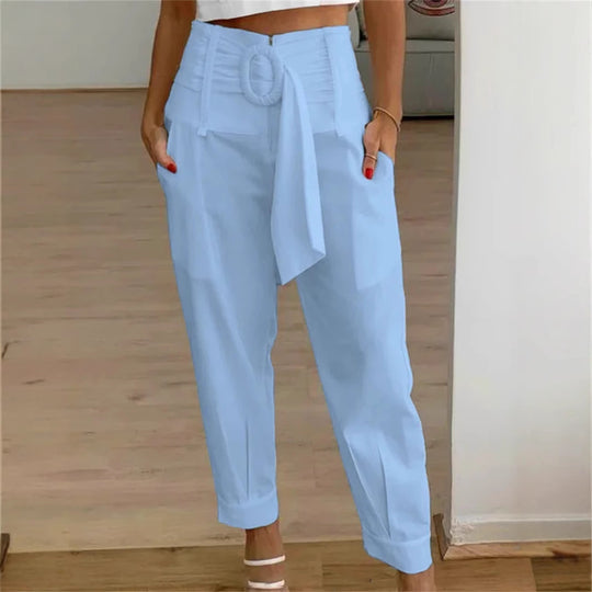Damen Modische Culotte mit eleganter Schleifenoption EB