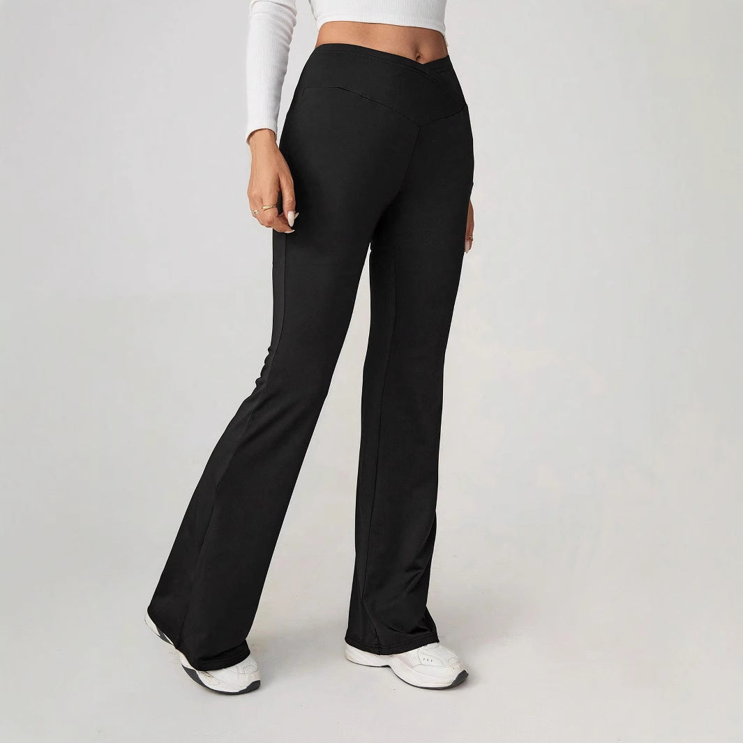 Damen Flared Leggings mit hohem Bund und sportlicher Passform EB