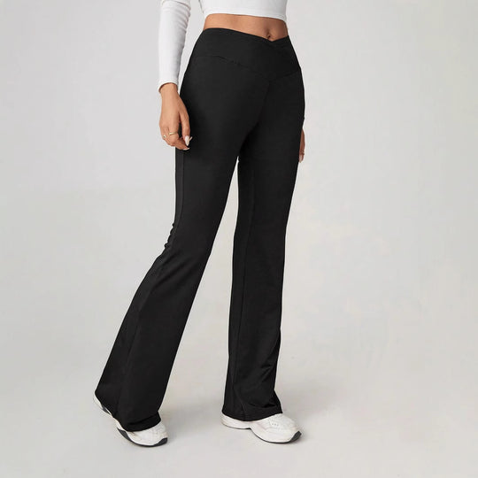 Damen Flared Leggings mit hohem Bund und sportlicher Passform EB