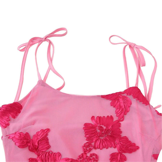 Damen Maxikleid mit floralem Spitzenmuster und verstellbaren Trägern EB