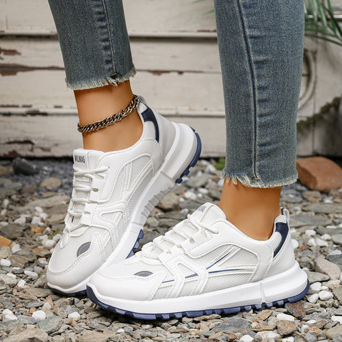 Damen Sportliche Sneakers mit atmungsaktiver Mesh-Oberfläche und dämpfender Sohle EB
