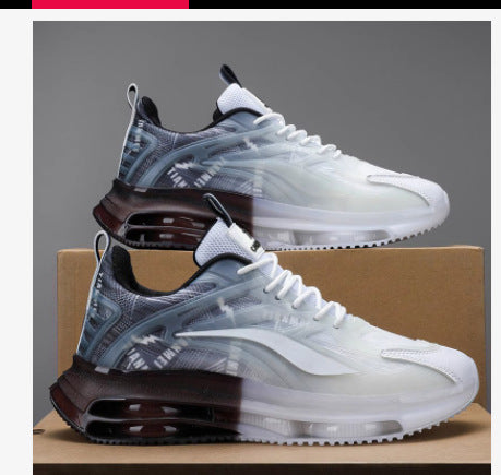 Unisex leichte Luftkissen-Sneaker mit transparentem Gradient-Obermaterial und sichtbarer Luftkammer EB