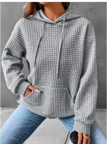 Damen Kapuzenpullover aus strukturiertem Material EB