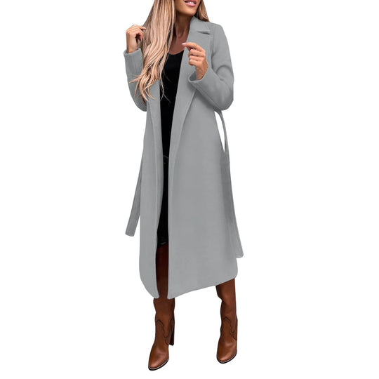 Damen eleganter und warmer Wollmantel EB