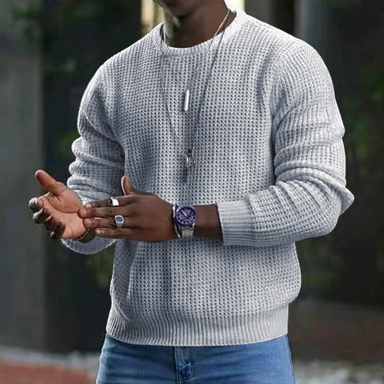 Herren stilvoller Strickpullover mit strukturiertem Design EB