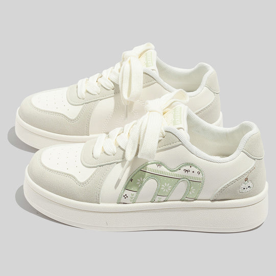 Damen Trendige Sneakers mit niedlichem Tiermotiv und komfortabler Dämpfung EB