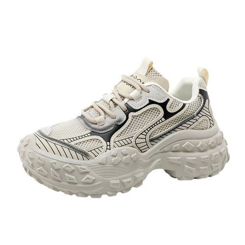 Damen Sportliche Sneakers mit atmungsaktiver Mesh-Oberfläche und stabiler Laufsohle EB