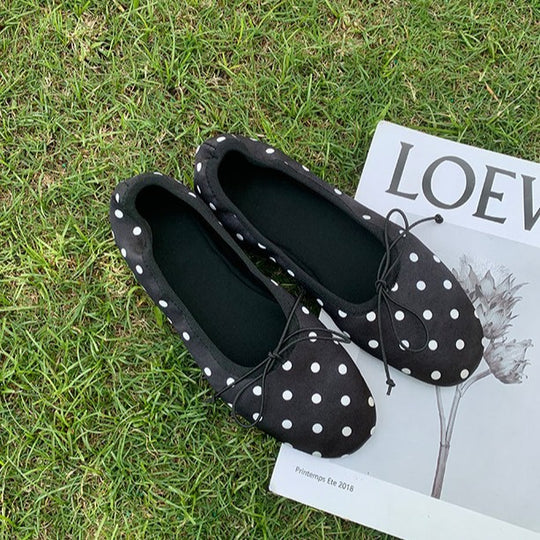Damen Ballerinas mit femininem Schleifenakzent und weicher Innensohle EB