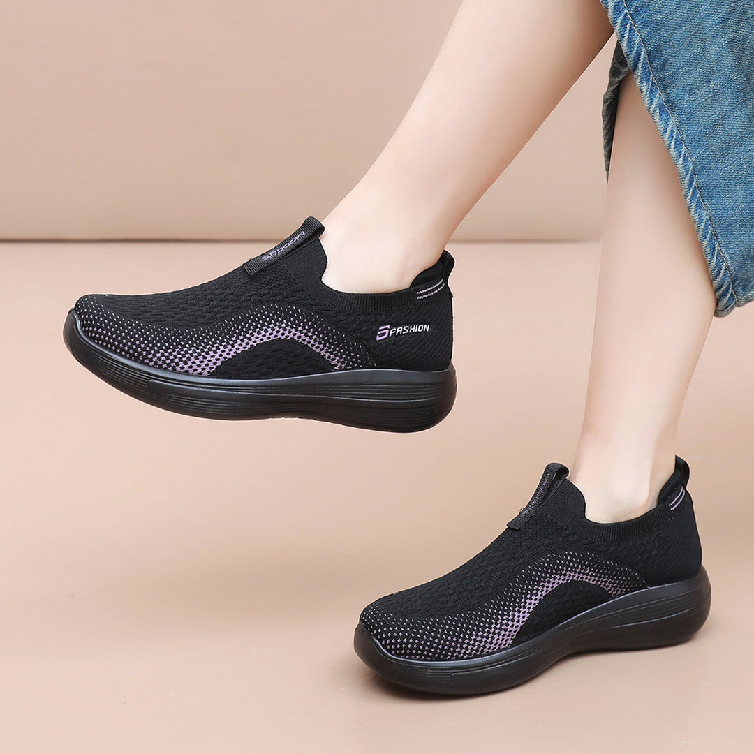 Damen Bequeme Slip-On Sneakers mit flexiblem Komfortdesign EB