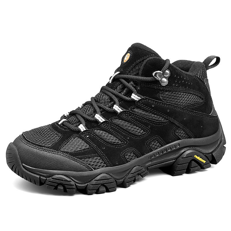Herren robuste Trekkingstiefel mit wasserdichtem Wildleder‑Mesh, griffiger Offroad‑Profilsohle und verstärkter Zehenkappe EB