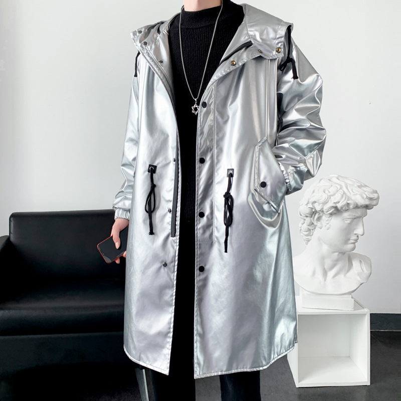 Herren reflektierende Regenjacke mit verstellbarem Kapuzenbereich und praktischen Taschen EB