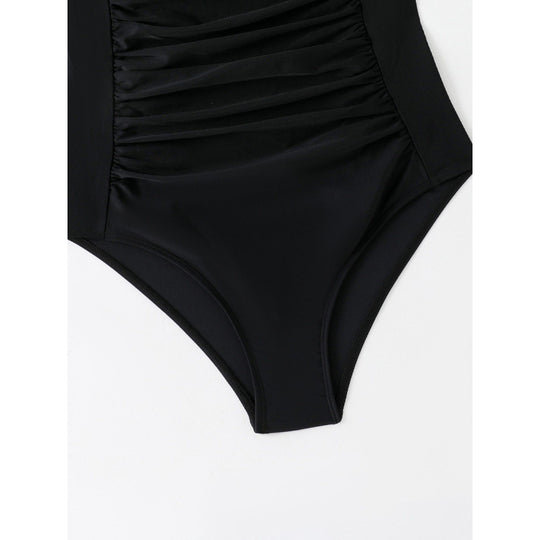 Damen Einteiliger Badeanzug mit figurformendem Schnitt und elegantem Neckholder EB