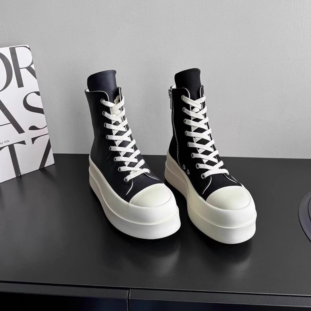 Damen High-Top Plateau Sneakers mit Reißverschluss EB