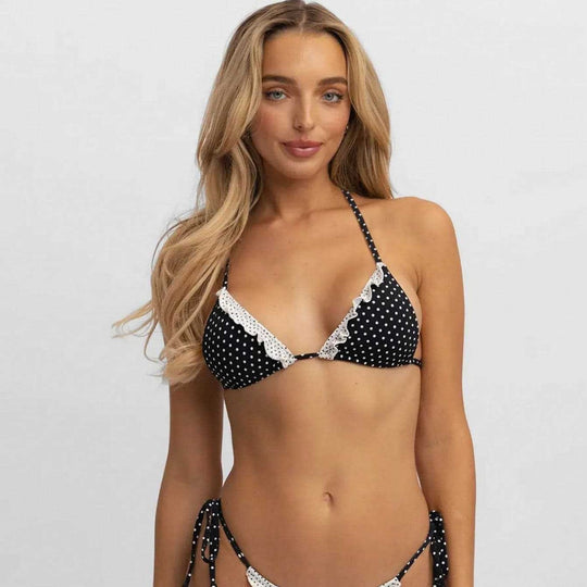Damen Triangel-Bikini mit Spitzenakzenten EB