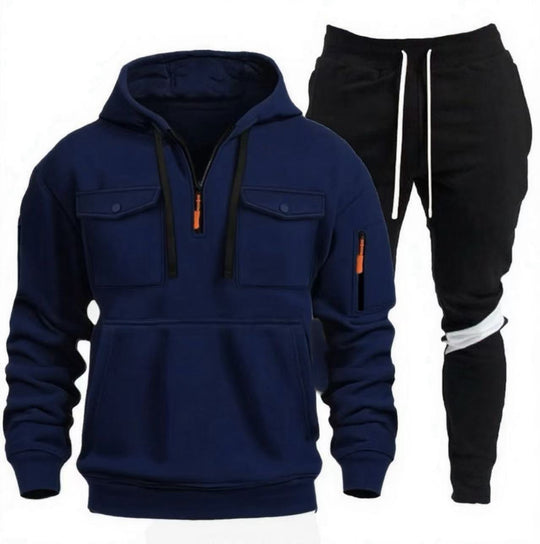 Herren praktische Kapuzenjacke mit Sporthose EB