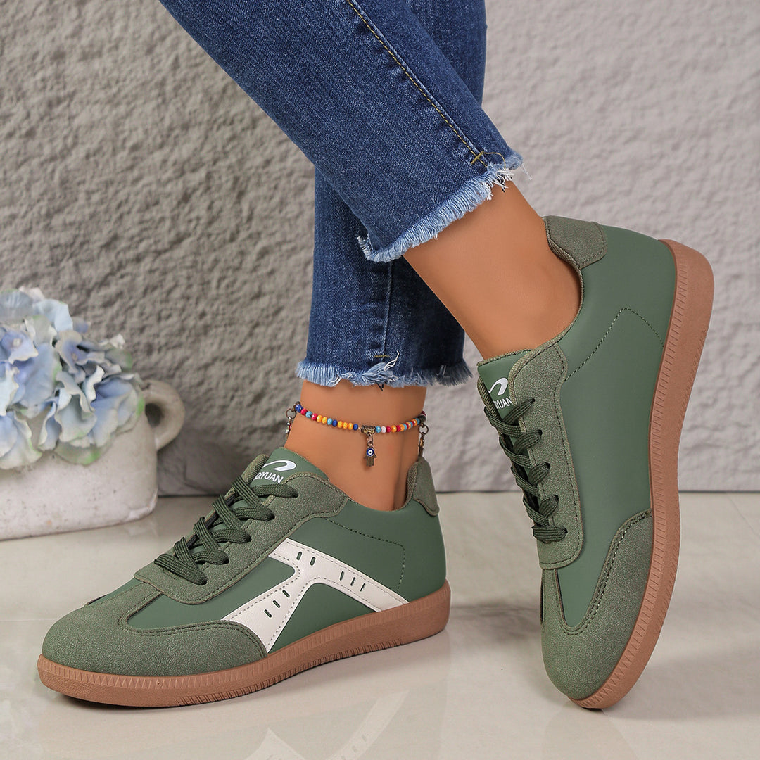 Damen Sneakers im Vintage-Look mit atmungsaktivem Obermaterial und rutschfester Sohle EB