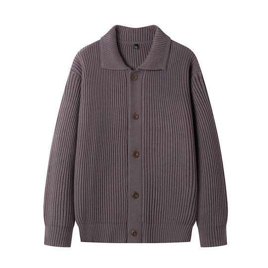 Herren Strickjacke mit sportlichem Design und modischem Schalkragen EB