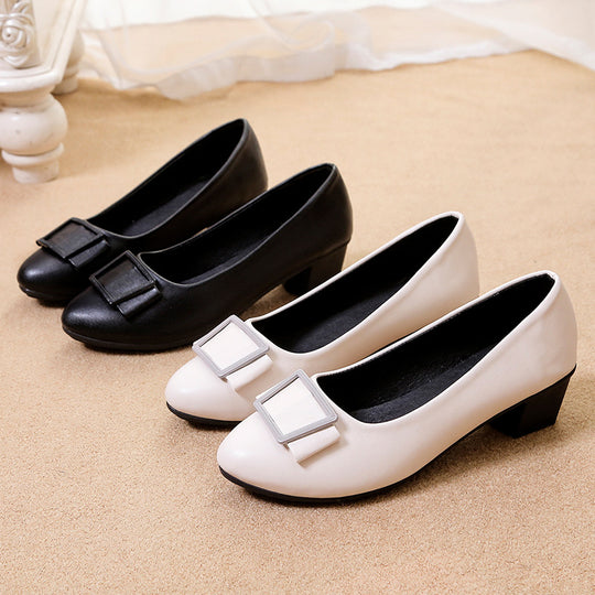 Damen elegante Pumps mit dekorativem Schleifenakzent und komfortabler Sohle EB