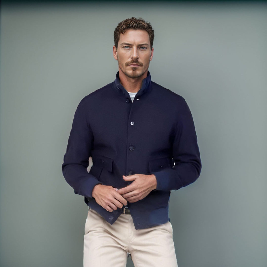Herren lässige Jacke mit praktischen Taschen und elastischem Bund EB