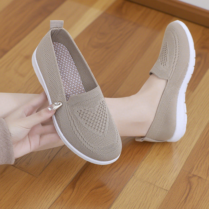 Damen Atmungsaktive Strick-Slipper EB