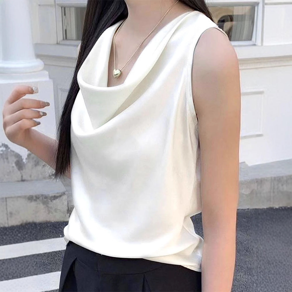 Damen elegant drapiertes Top EB