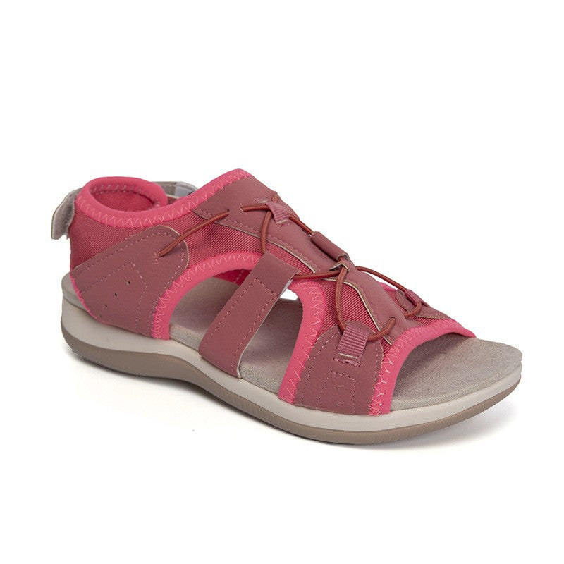 Damen  bequeme Outdoor-Sandalen mit Schnellzugsystem gepolstertem Fußbett und geschlossener Fersenpartie EB
