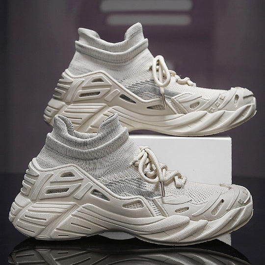 Damen Sportliche Sneakers mit atmungsaktiver Strick-Oberfläche und rutschfester Laufsohle EB