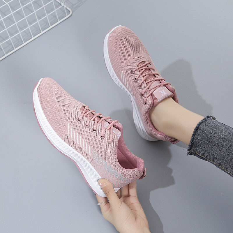 Damen Atmungsaktive Lauf-Sneaker mit elastischer Schnürung und dämpfender Sohle EB