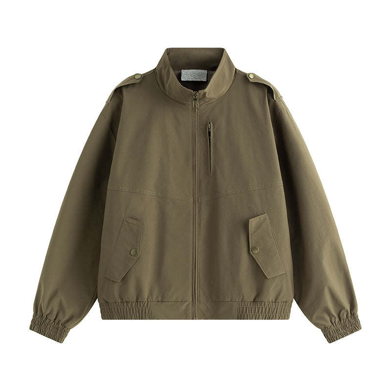 Herren praktische Freizeitjacke mit hohem Kragen und seitlichen Eingrifftaschen EB