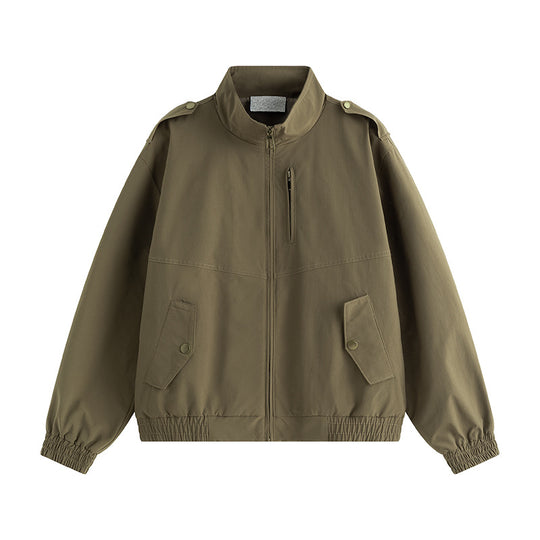 Herren praktische Freizeitjacke mit hohem Kragen und seitlichen Eingrifftaschen EB
