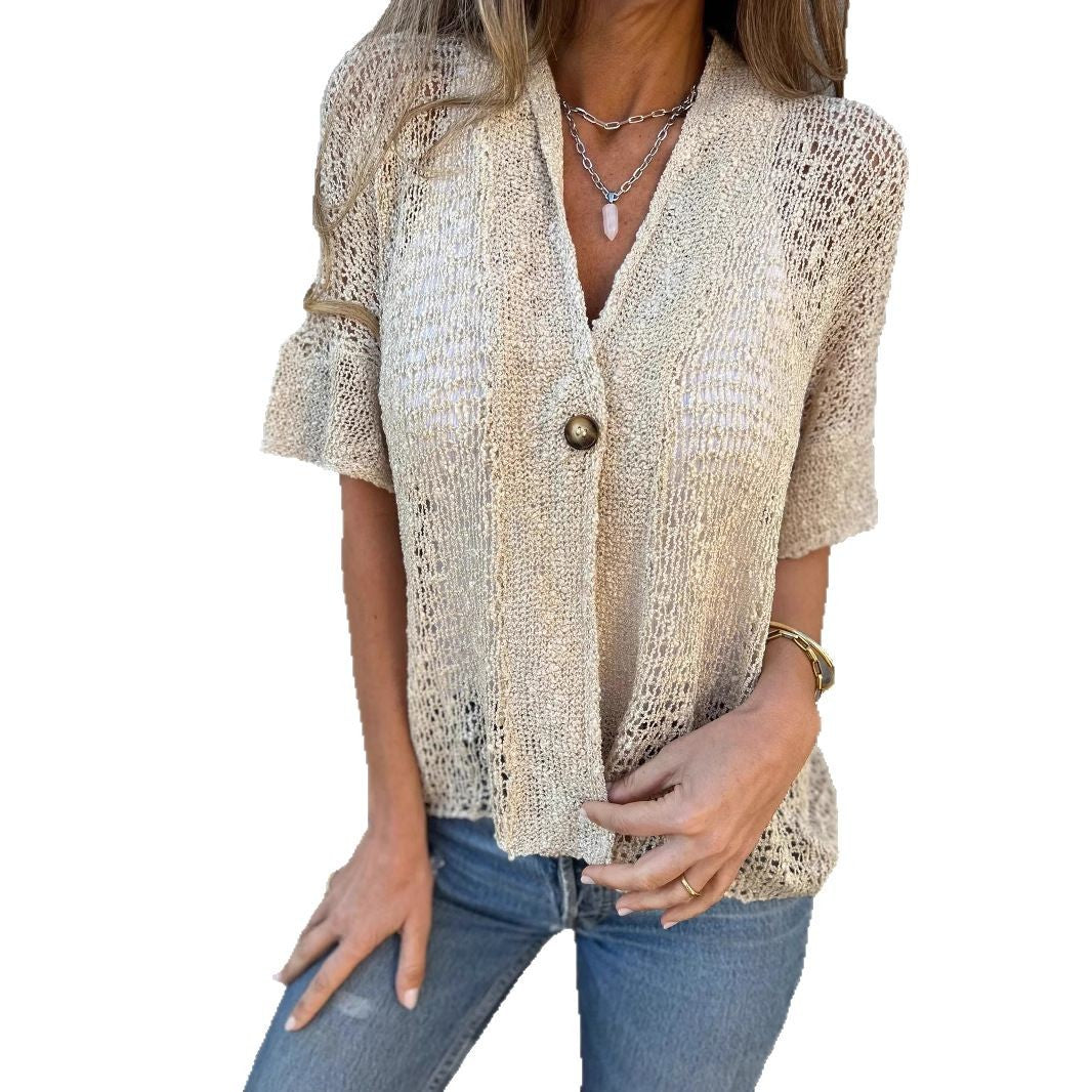 Damen lässige Strickbluse EB