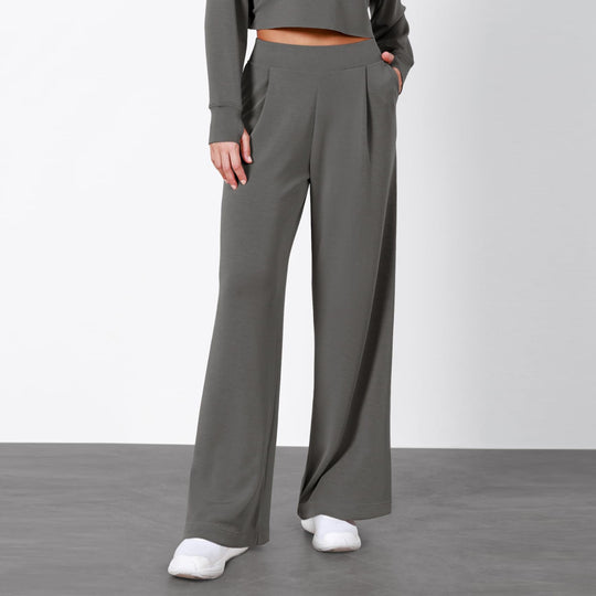Damen Weit geschnittene Lounge-Hose mit komfortablem Bund und praktischen Taschen EB