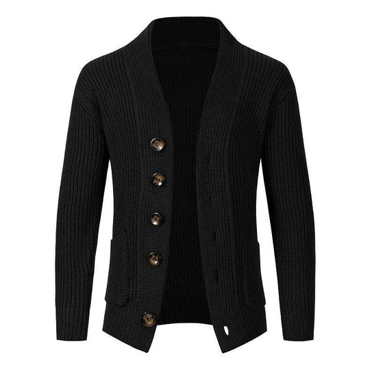 Damen Strickjacke mit knöpfbarem Design und seitlichen Taschen EB