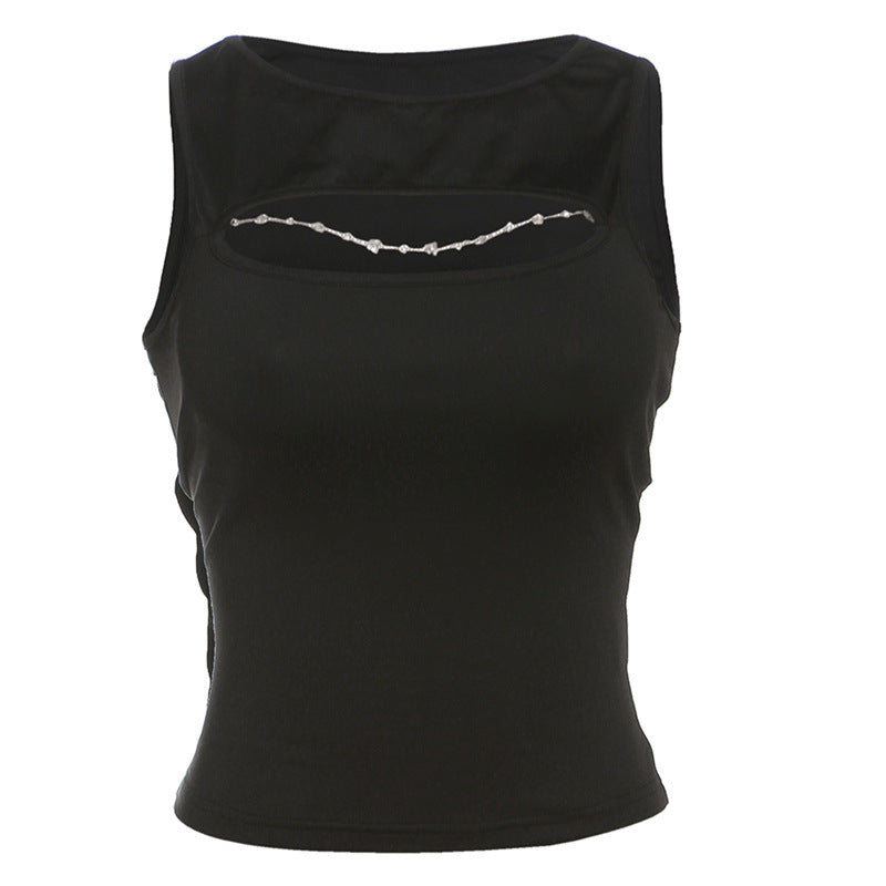 Damen Trendiges Tanktop mit dekorativem Cut-Out und modischen Details EB