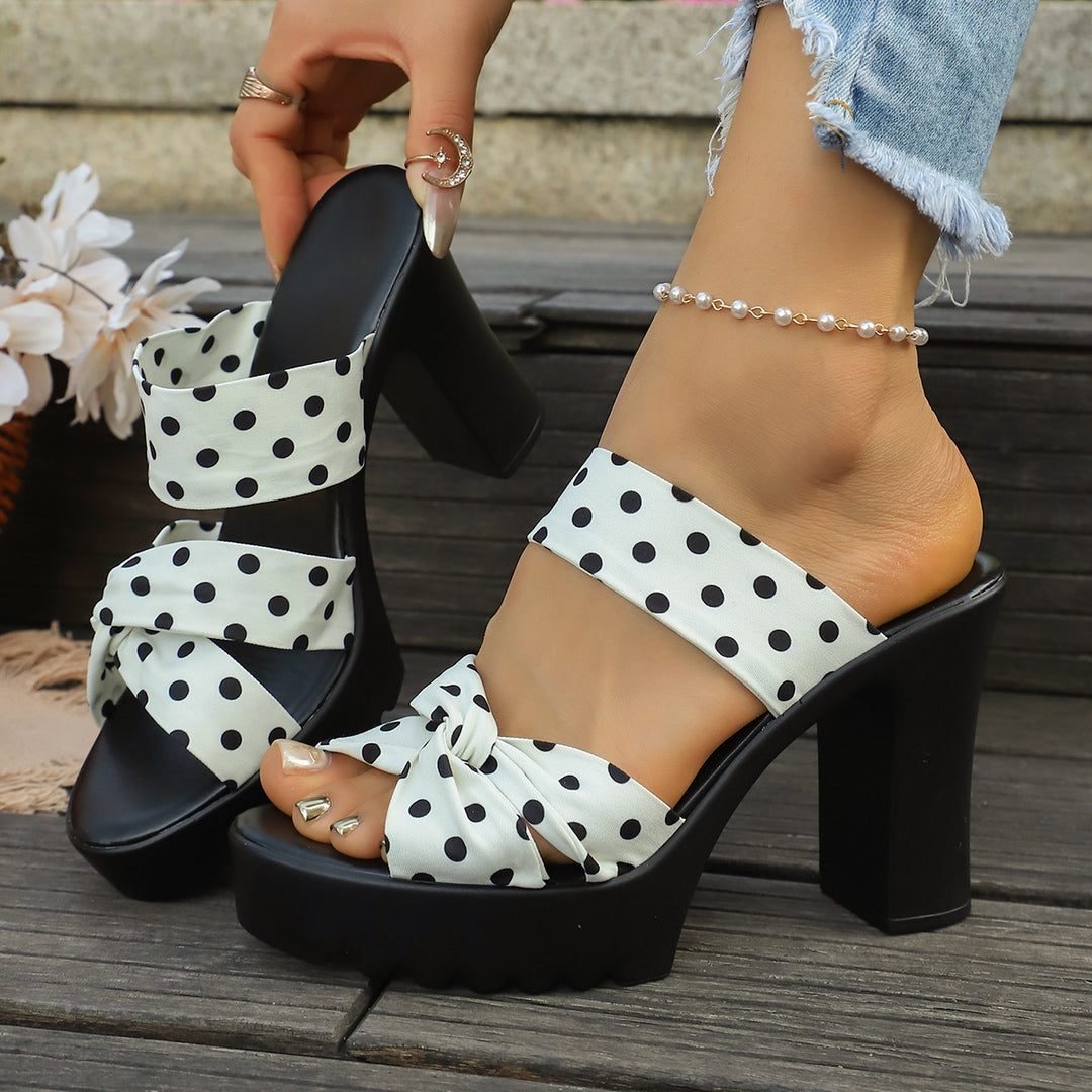 Damen Plateausandalen mit elegantem Schleifen-Design EB